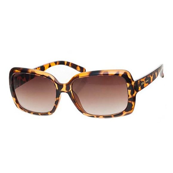 NWT Betsey Johnson® Tortoise & Brown Gradient Square Oversize Sunglasses - Picture 1 of 3